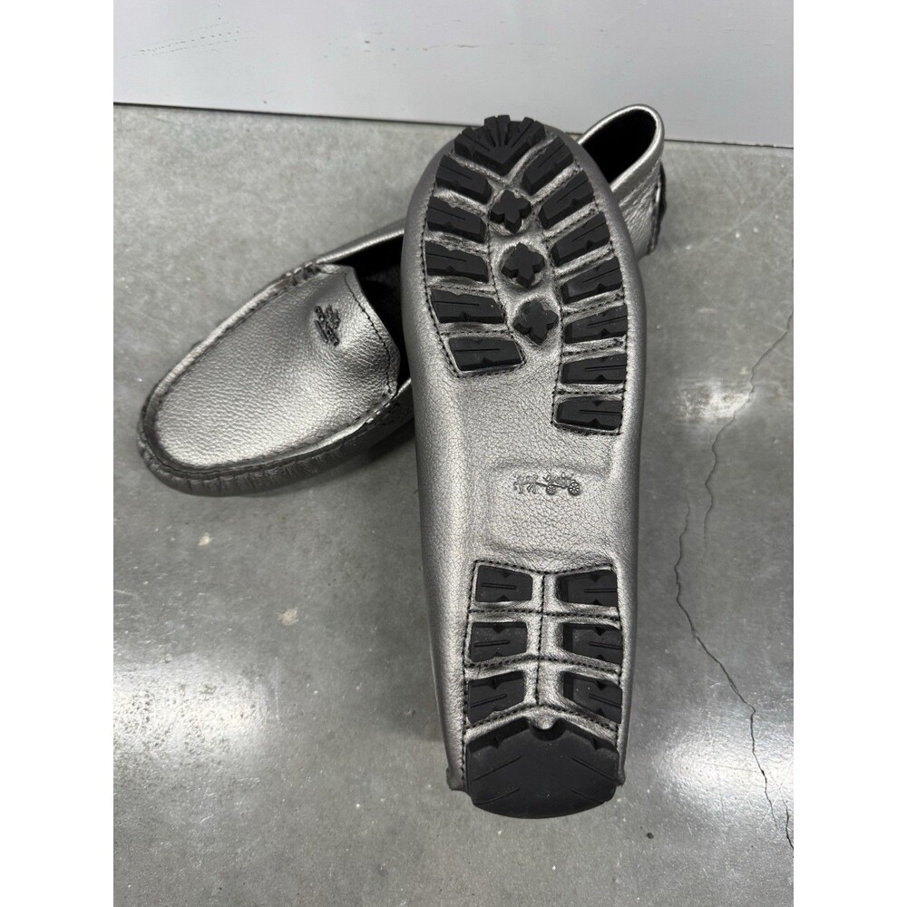 Brand New AMBER  Metallic Tumbled  Coach loafers COLOR GUNMETAL Size 8.5 - Picture 5 of 8